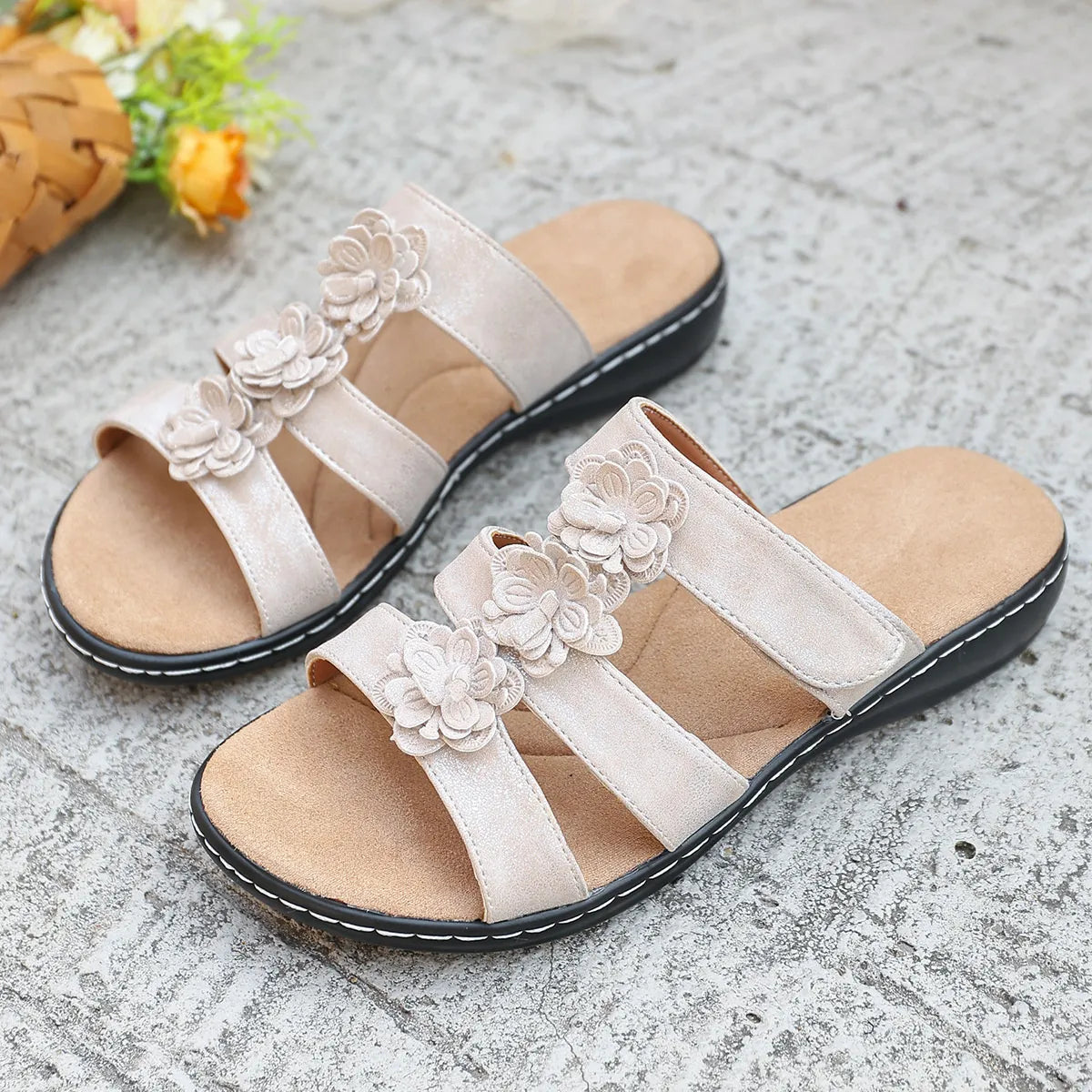 Flower Open Toe Sandals