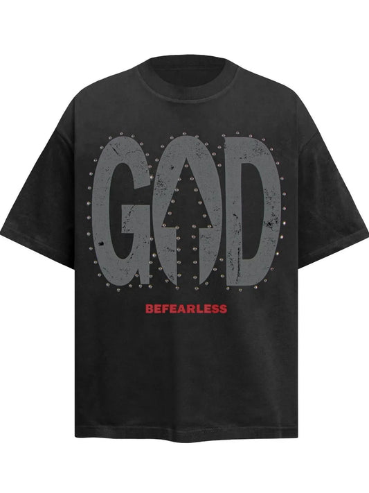 Men's Oversized Letter Graphic T-Shirt