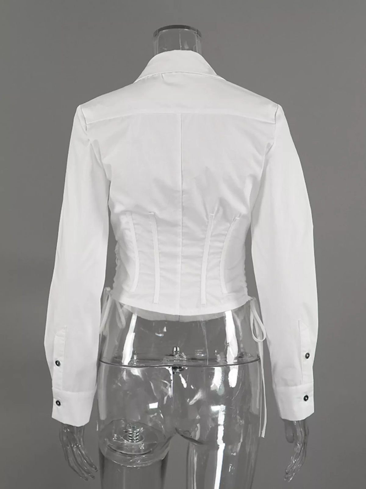 Corset-Style Blouse with Side Lace-Up Detail