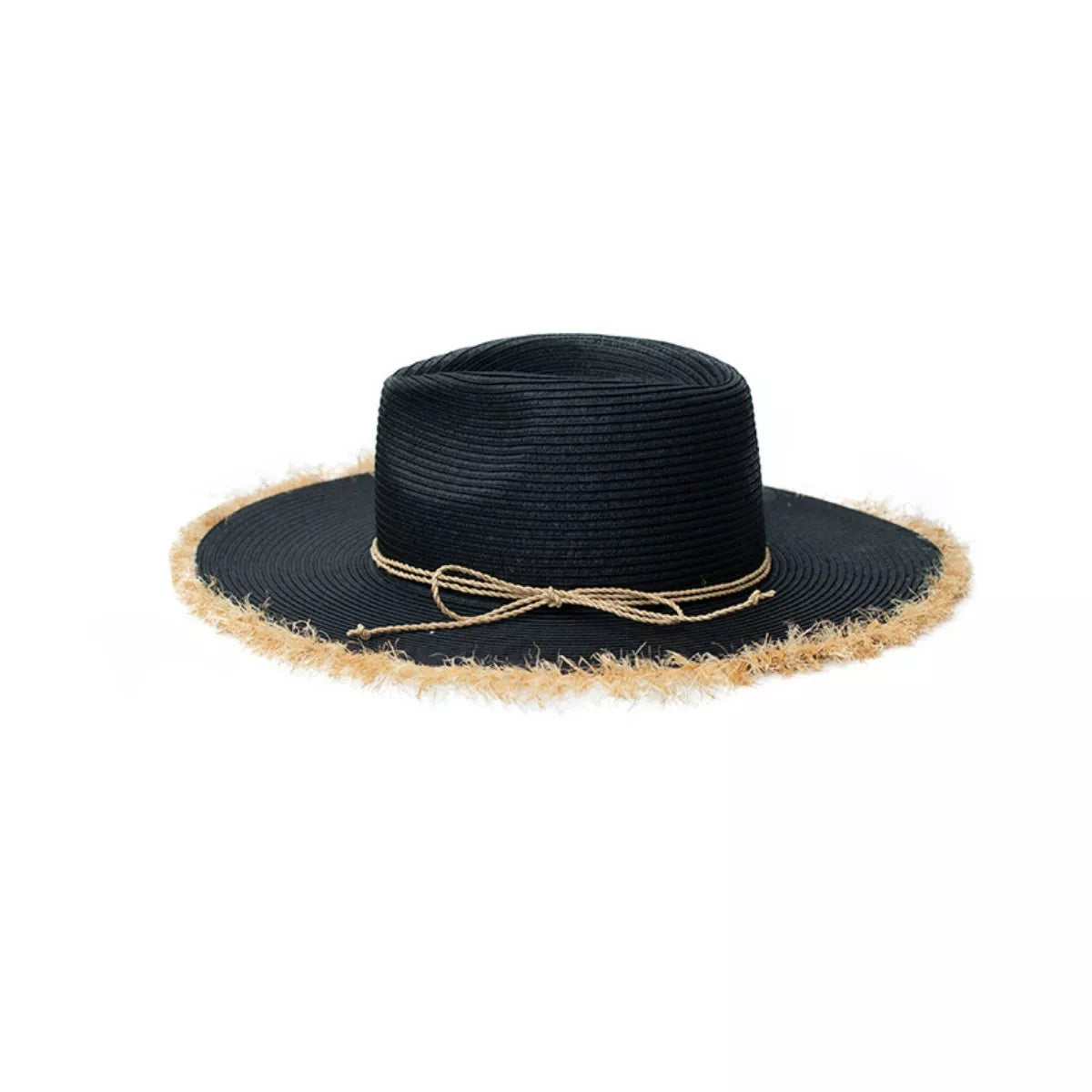 Frayed Brim Straw Hat