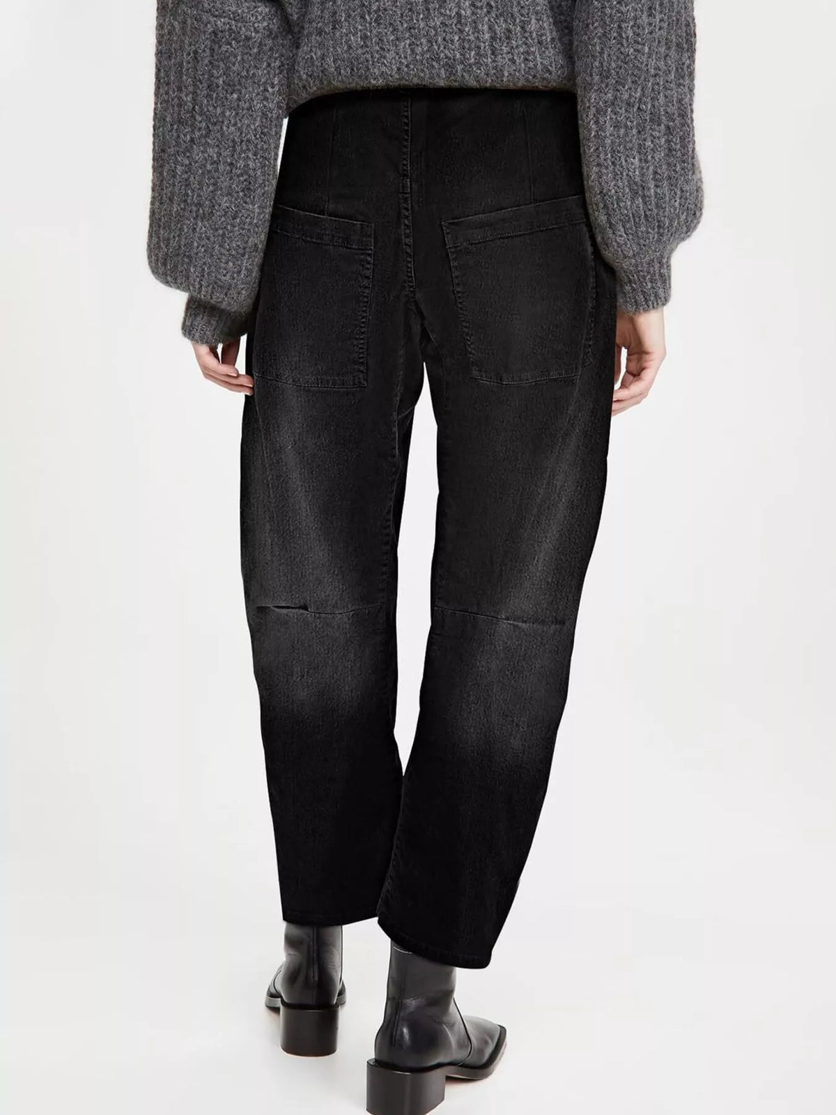 Wide-Leg Jeans with Patch Pockets