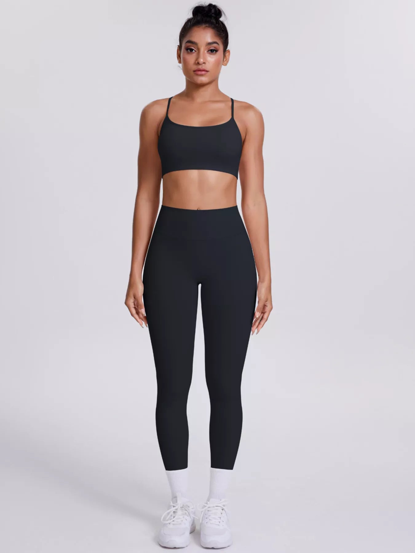 Criss-Cross Back Cami and Leggings Active Set