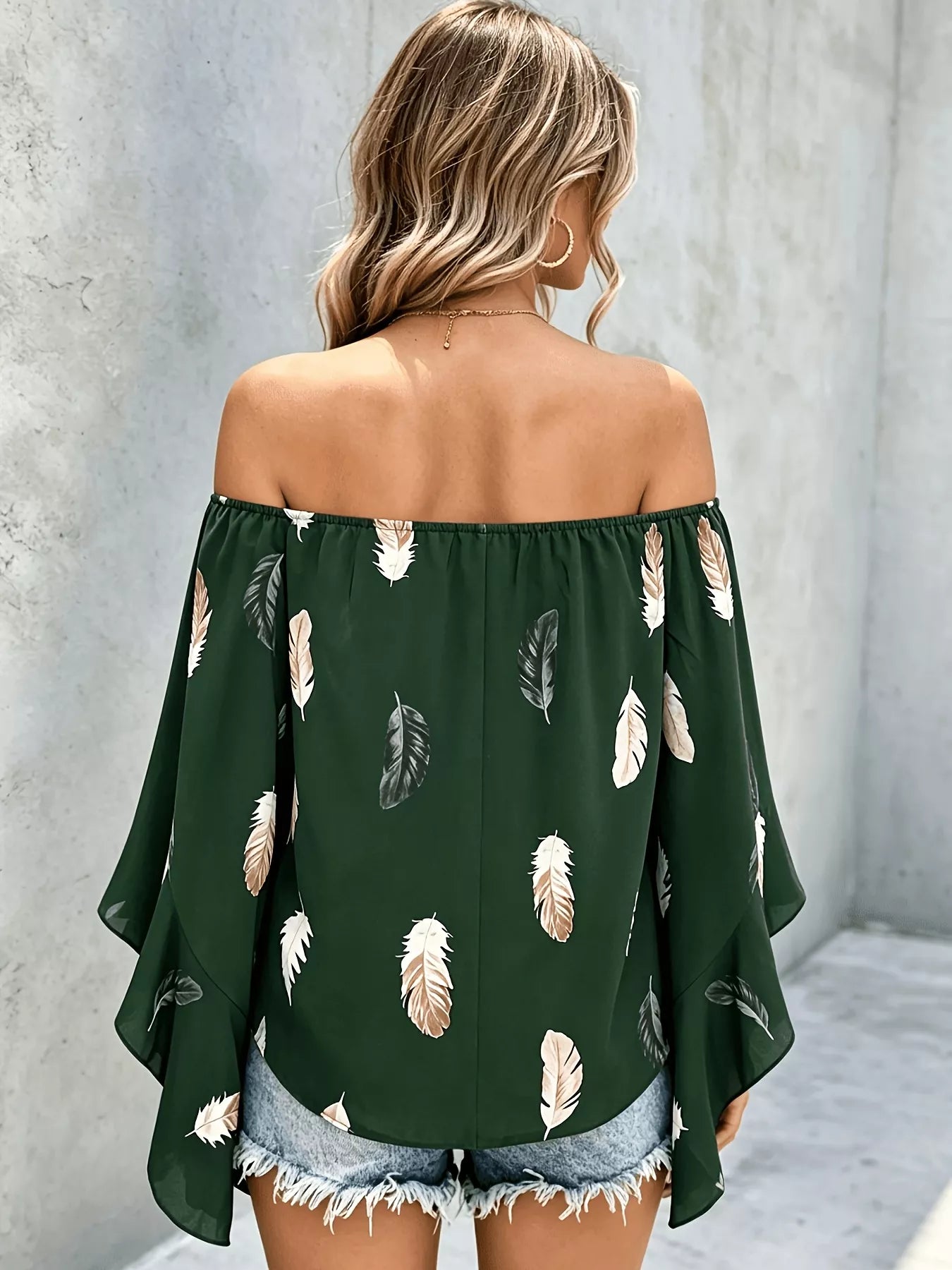 Printed Off Shoulder Blouse