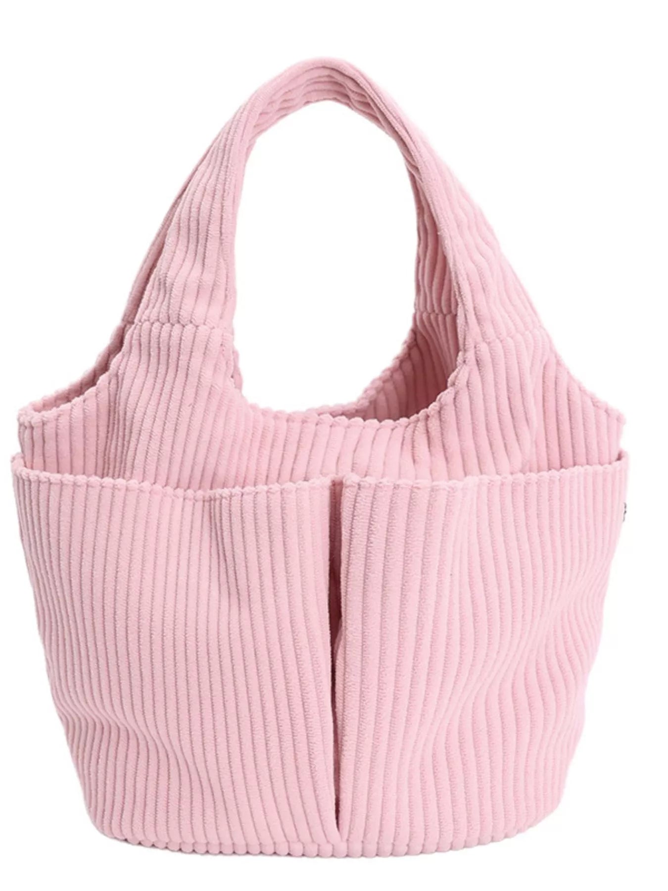 Corduroy Solid Color Handbag