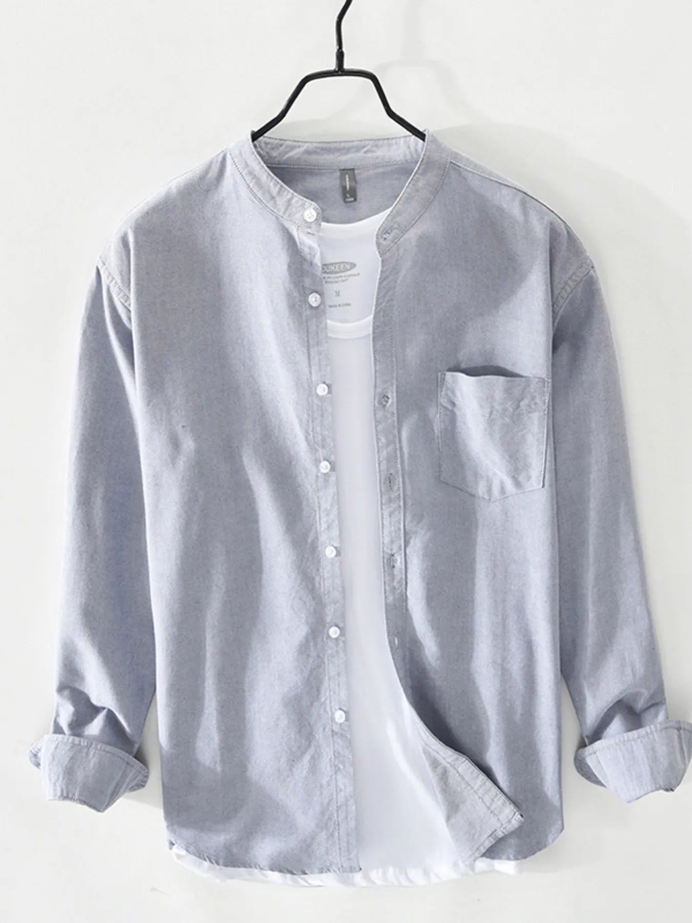 Men's Plus Size Button Up Long Sleeve Shirt