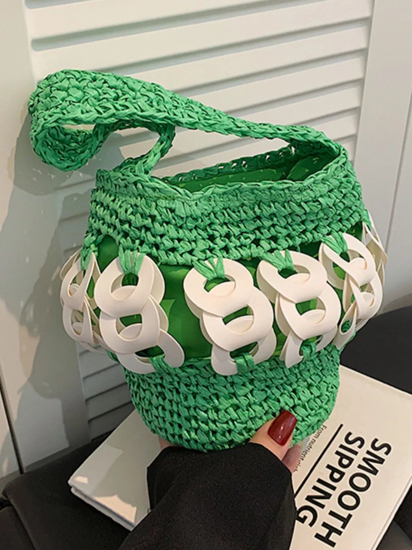 Woven Bucket Handbag