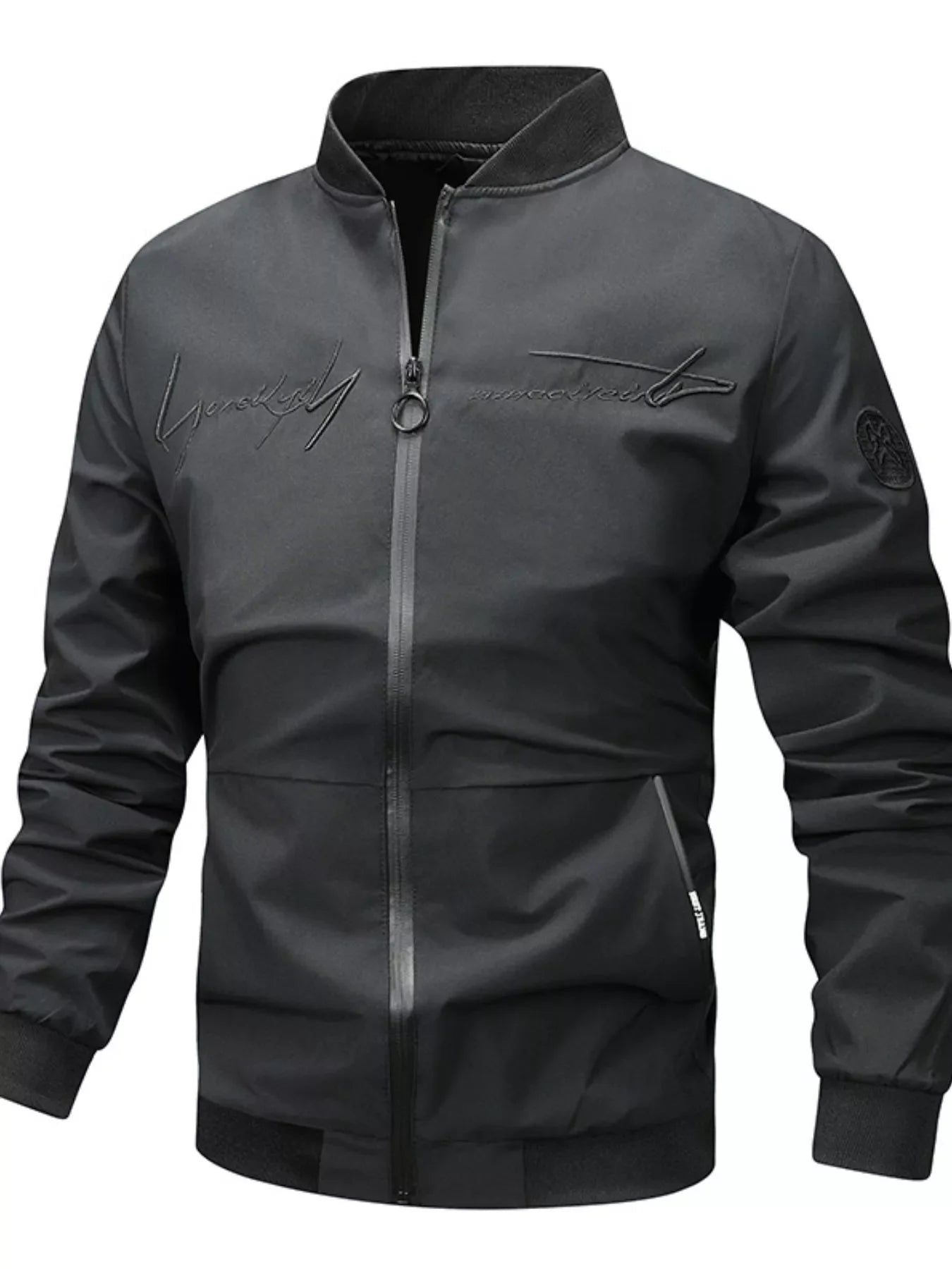 Men's Plus Size Zip Up Bomber Jacket