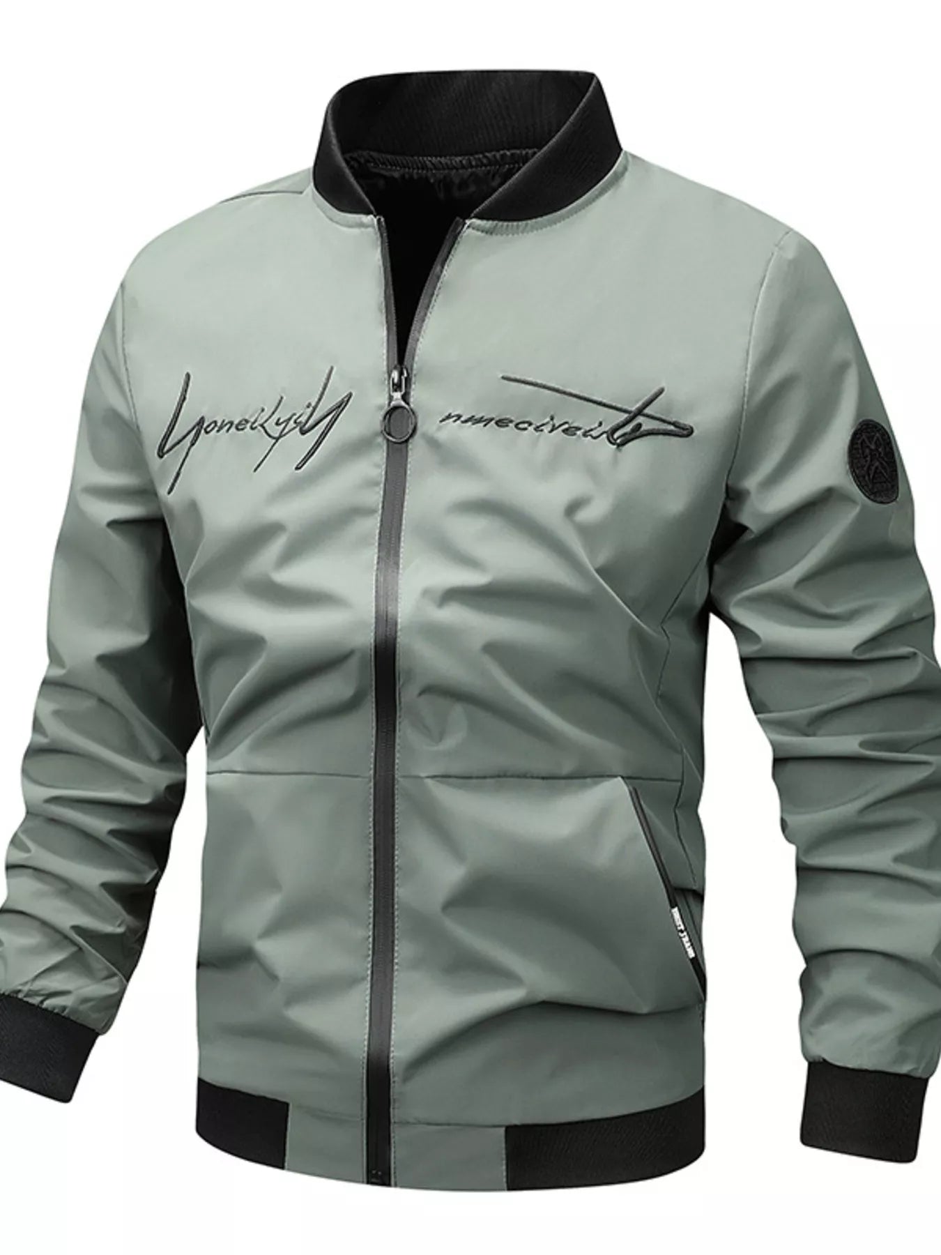 Men's Plus Size Zip Up Bomber Jacket