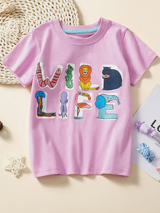 Children's Wild Life Graphic Short Sleeve Tee