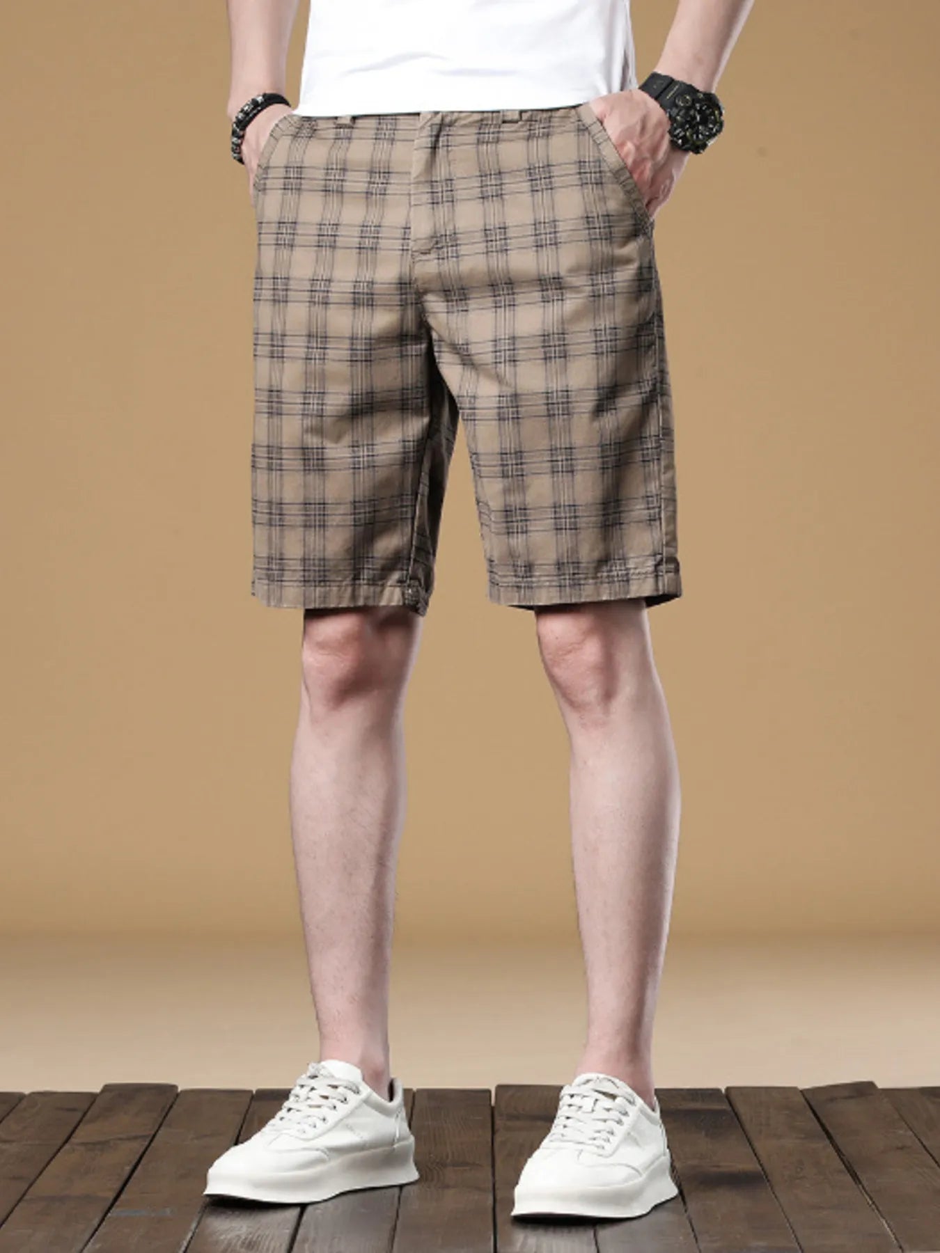 Men's Plaid Casual Shorts