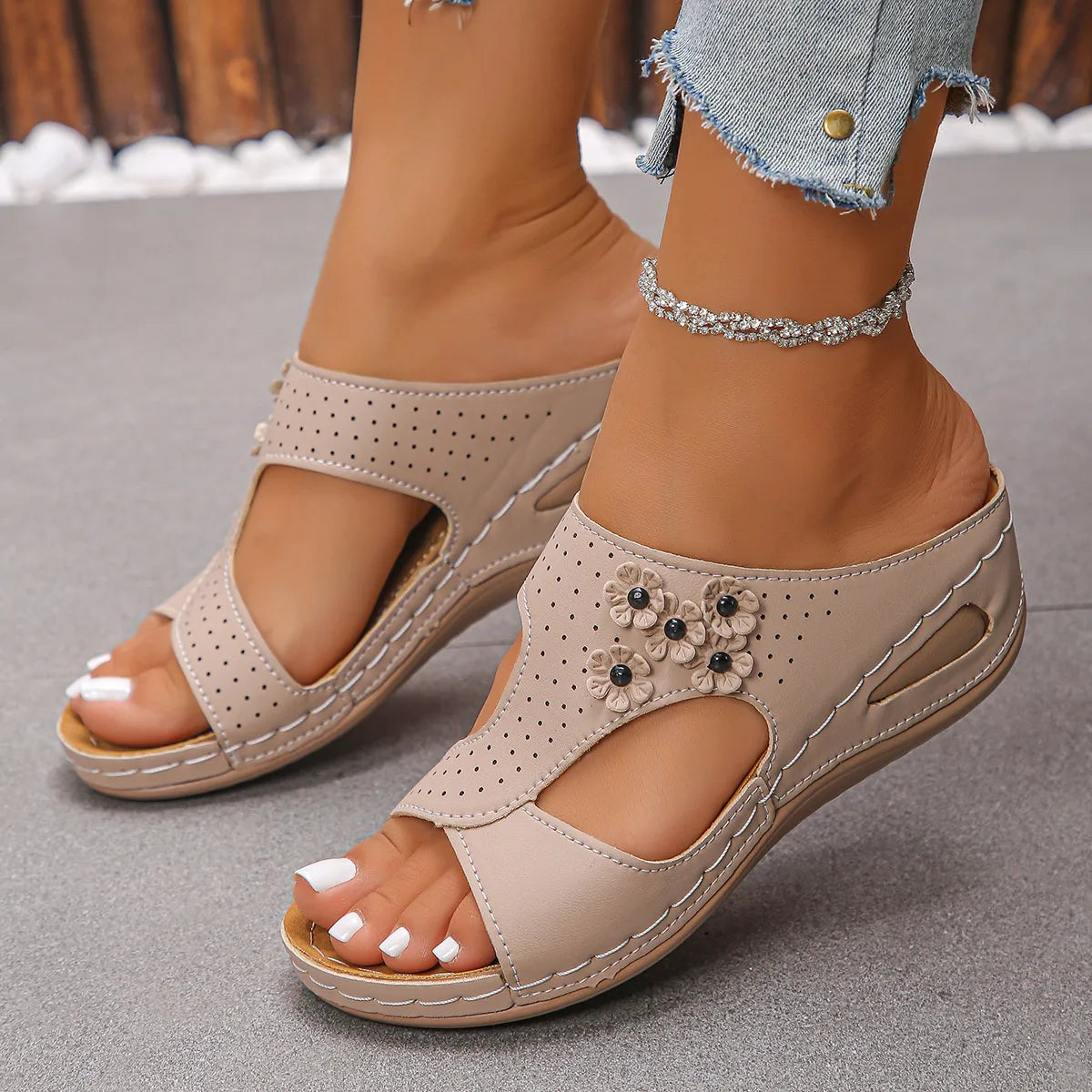 Open Toe Wedge Sandals