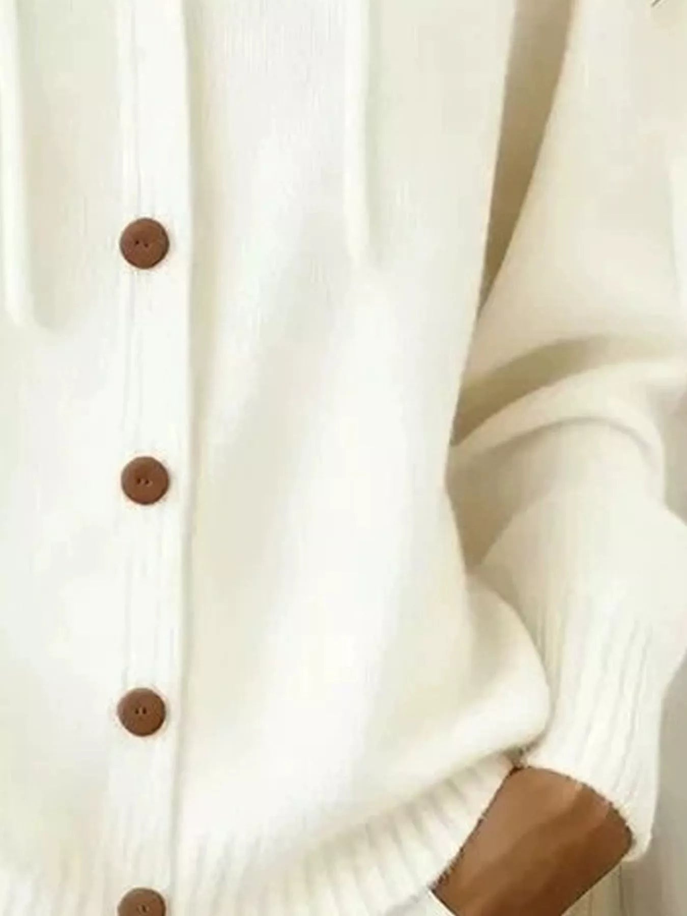 Hooded Button-Up Cardigan