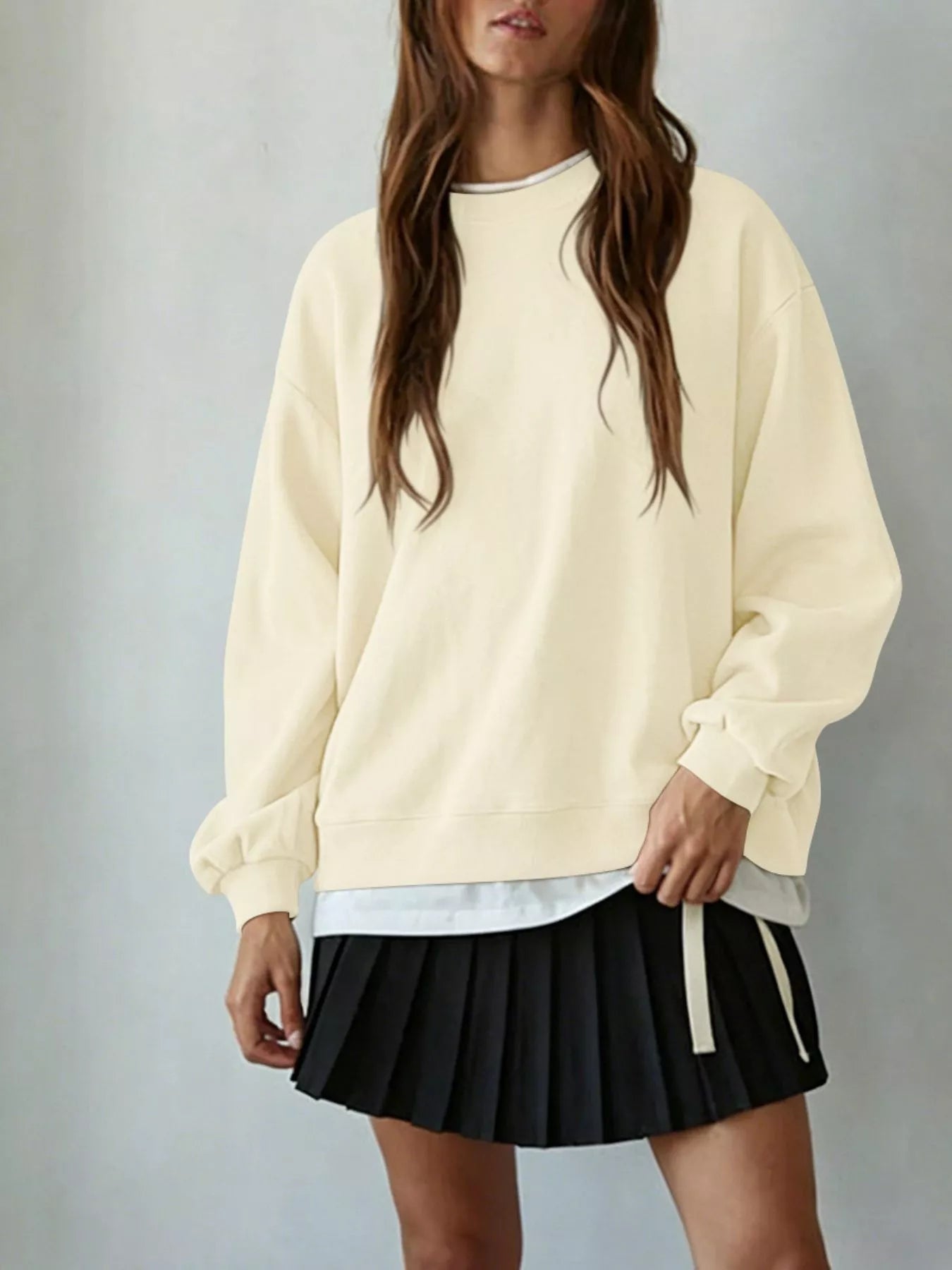 Oversized Crew Neck Sweatshirt