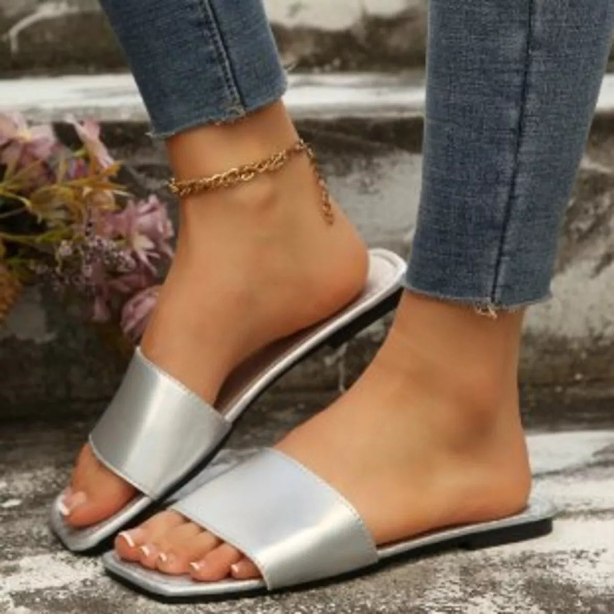Open Toe Flats Sandals