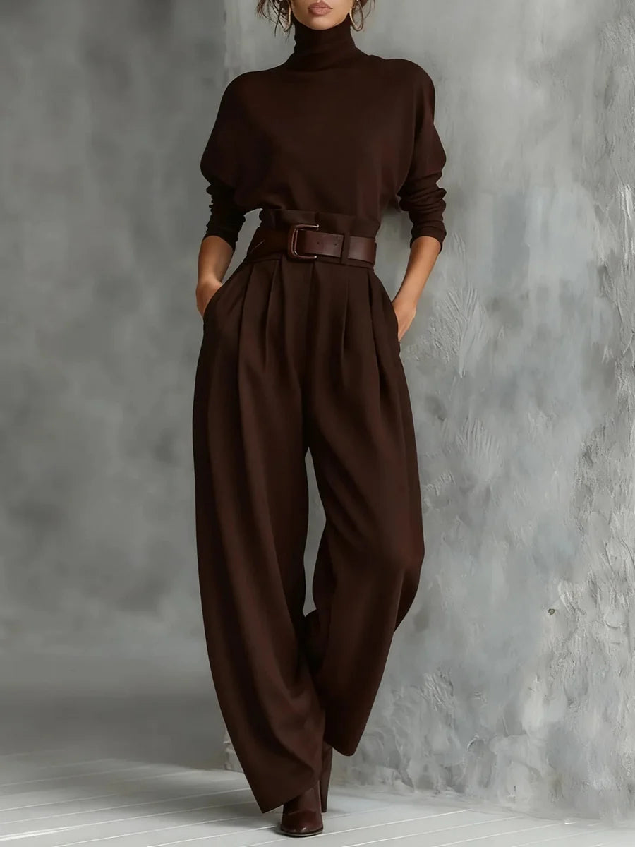 High-grade Ice Silk American High Waist Suit Pants