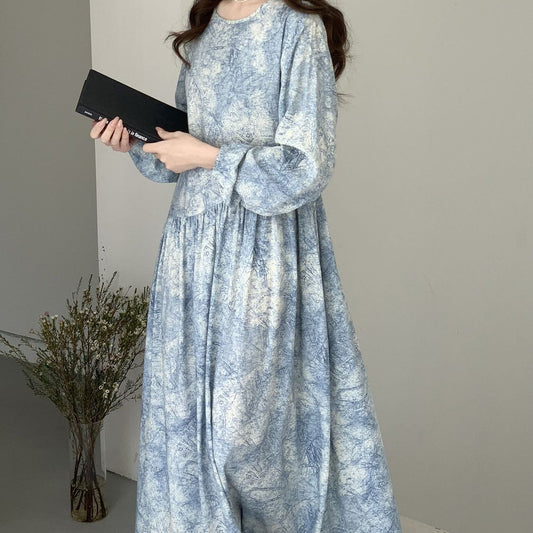 Floral Print Maxi Dress(MS425)