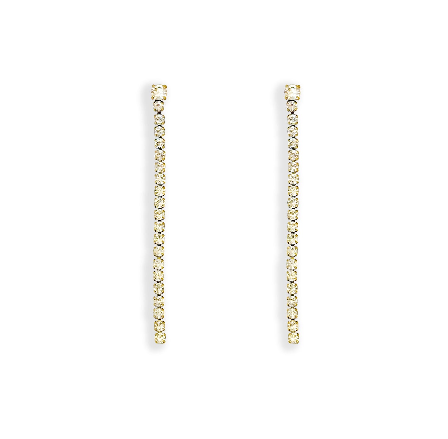 SKYLER GOLD TENNIS DROP EARRINGS