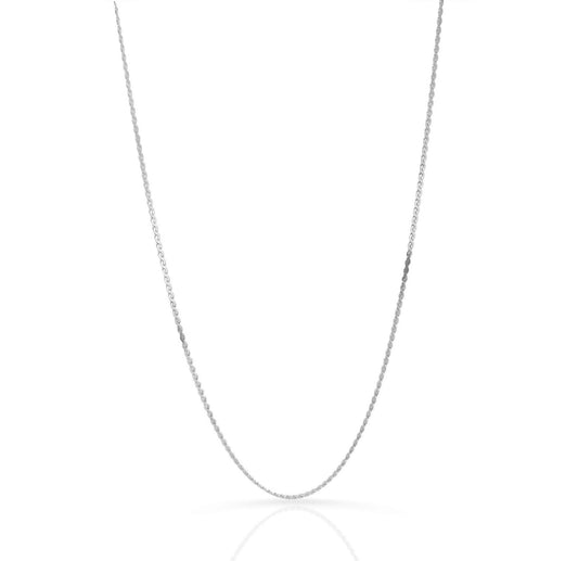 FAYE SILVER THIN CHAIN NECKLACE
