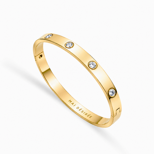 CARRIE GOLD DIAMOND CUFF BRACELET