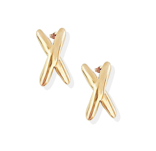 ETTA GOLD X EARRINGS