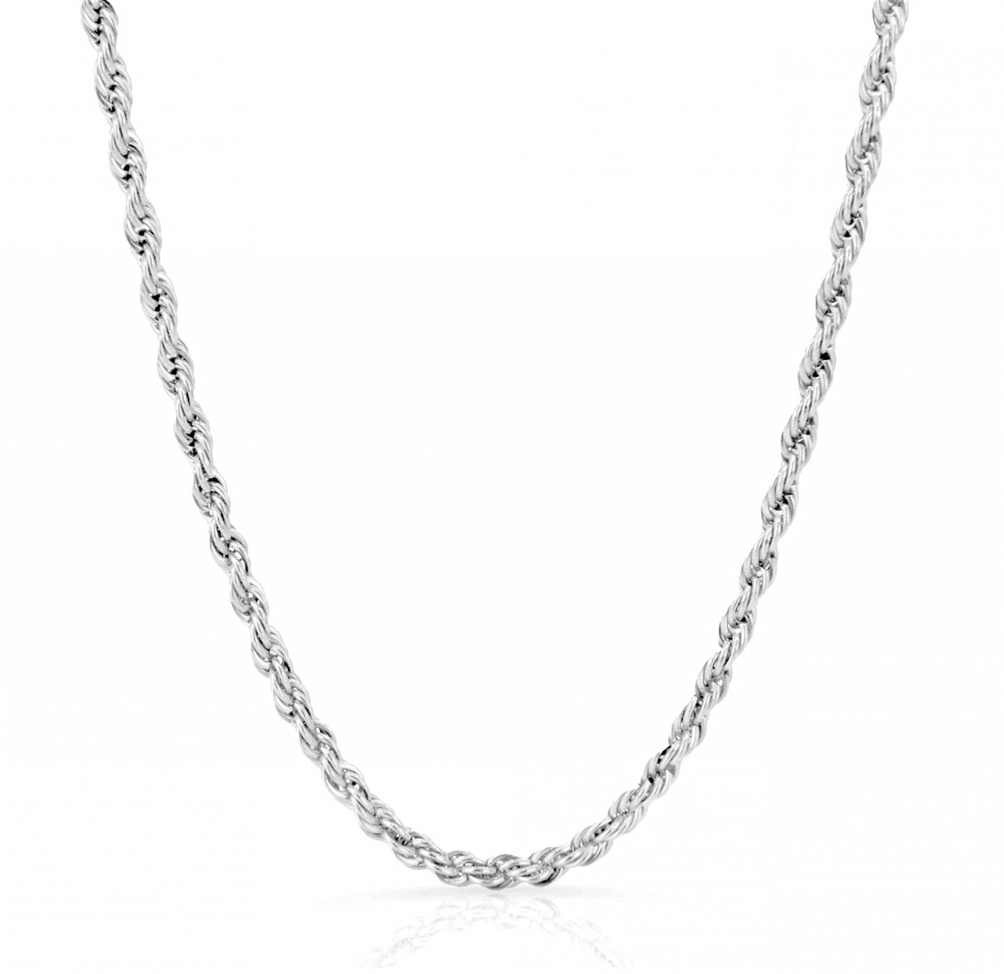 RONNIE SILVER ROPE CHAIN NECKLACE