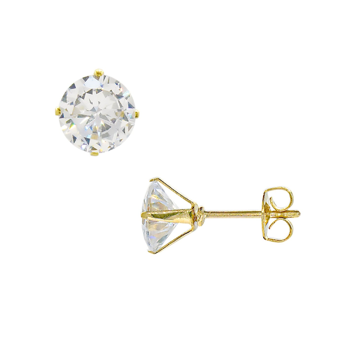 PARIS GOLD CZ STUD EARRINGS