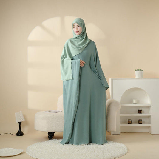 Butterfly Sleeve Plain Abaya (MA048)