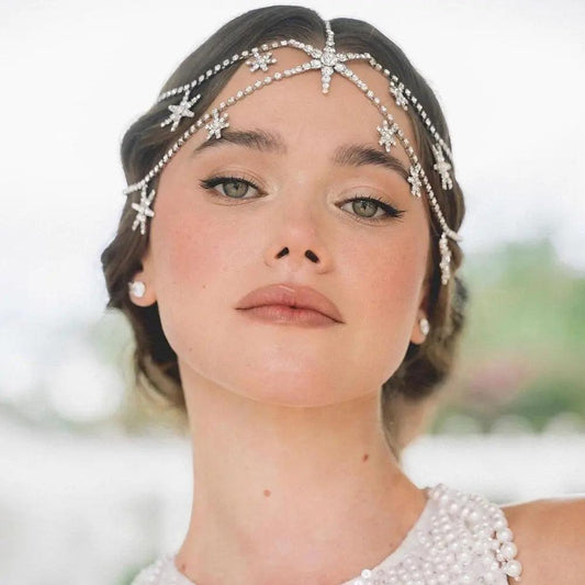 MAC050 Rhinestone Chain Star Headpiece