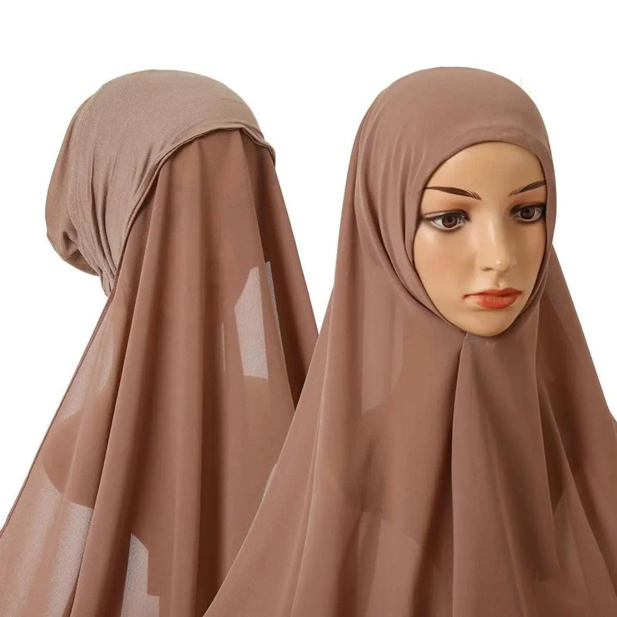 Chiffon Instant Hijab with Modal Undercap (MH004)