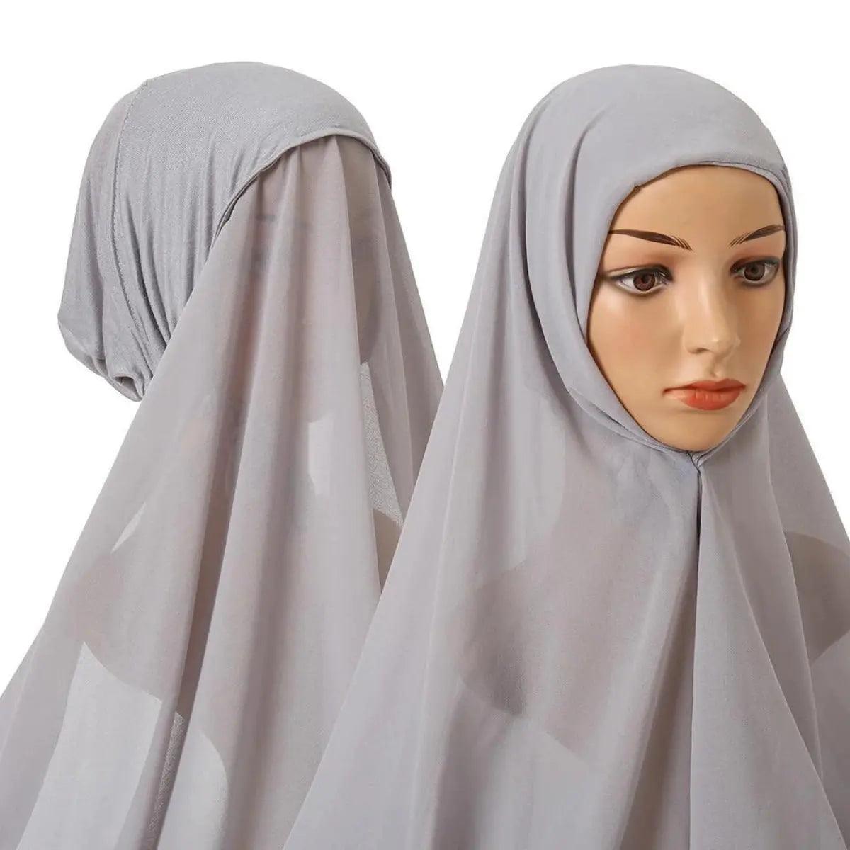 Chiffon Instant Hijab with Modal Undercap (MH004)