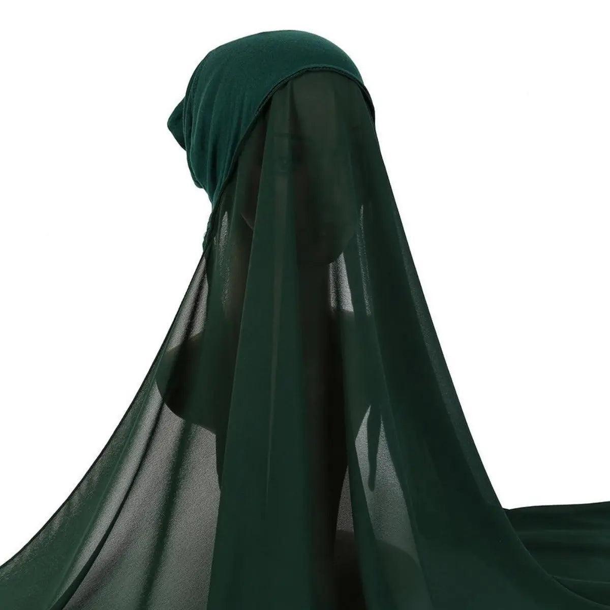 Chiffon Instant Hijab with Modal Undercap (MH004)