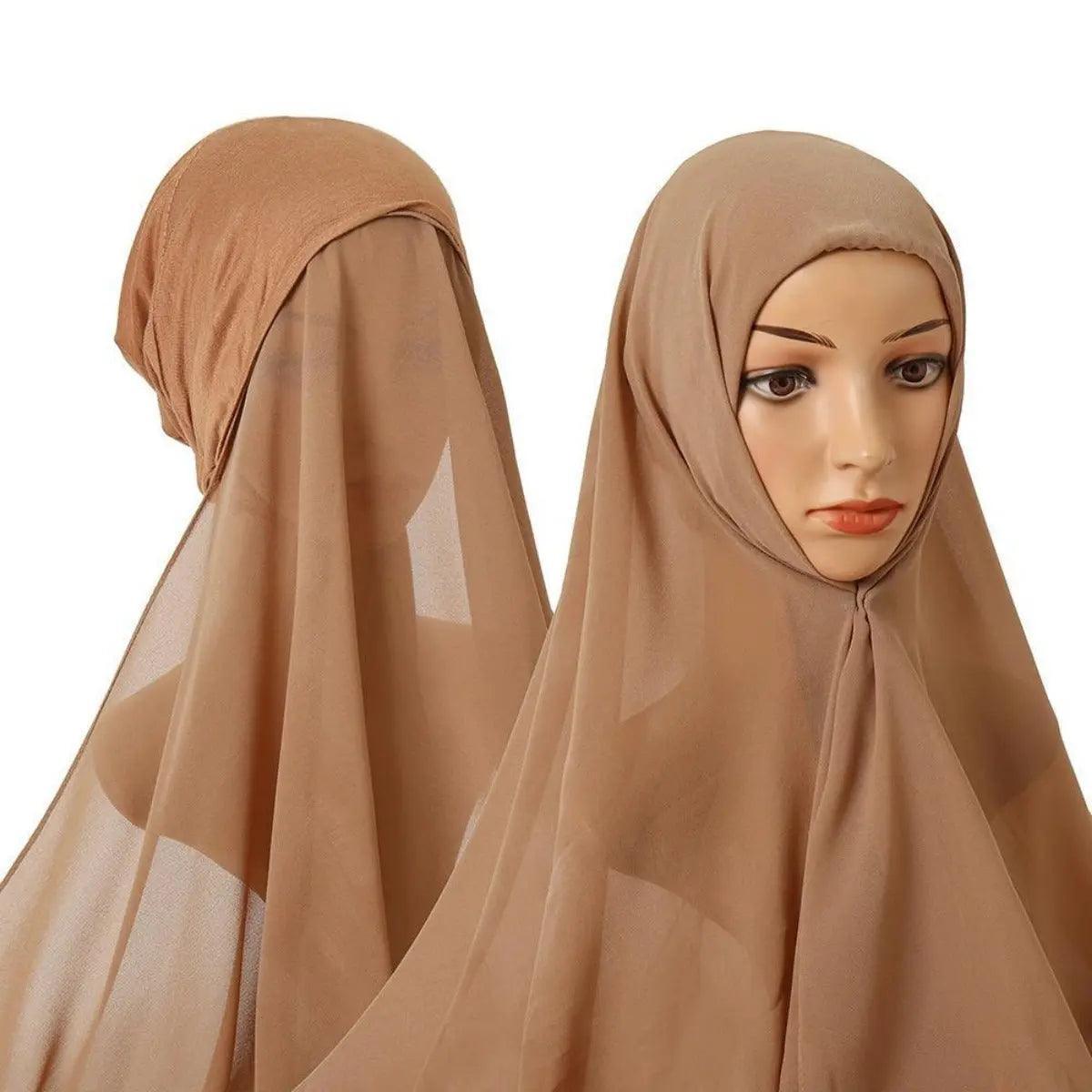 Chiffon Instant Hijab with Modal Undercap (MH004)