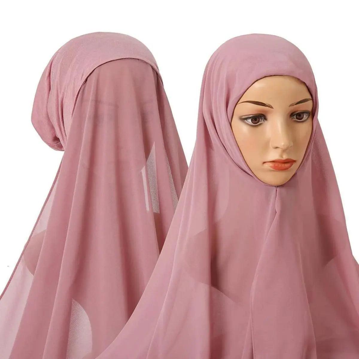 Chiffon Instant Hijab with Modal Undercap (MH004)