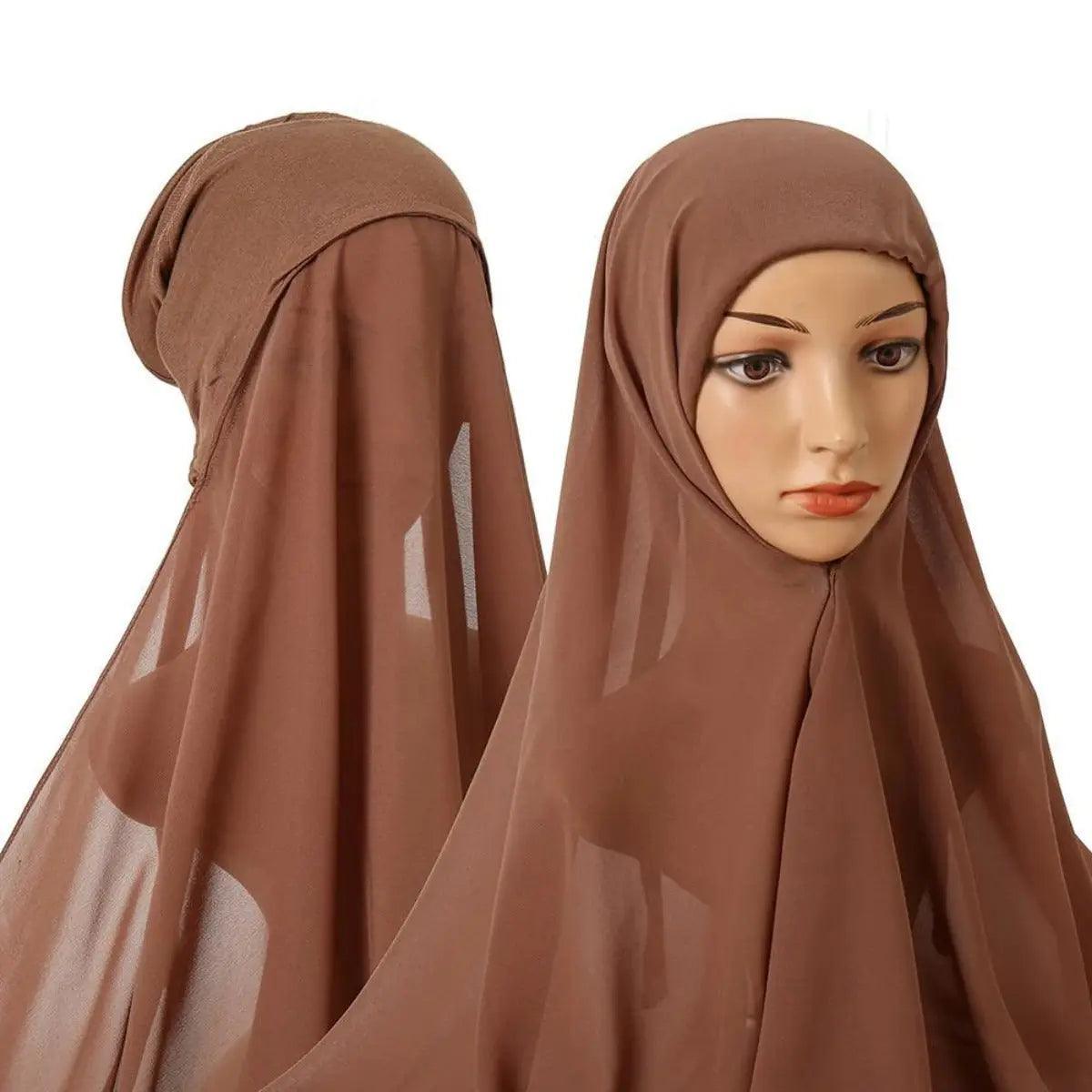 Chiffon Instant Hijab with Modal Undercap (MH004)
