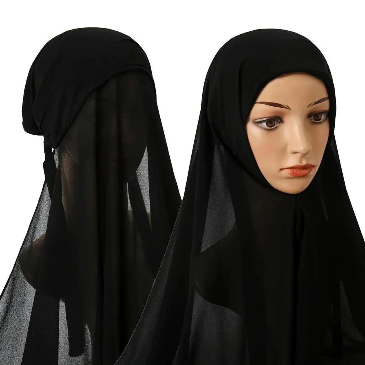 Chiffon Instant Hijab with Modal Undercap (MH004)