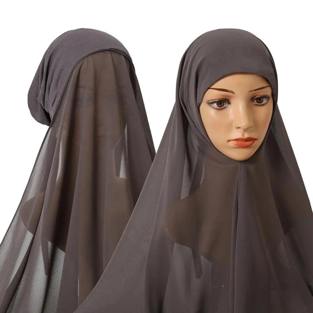 Chiffon Instant Hijab with Modal Undercap (MH004)