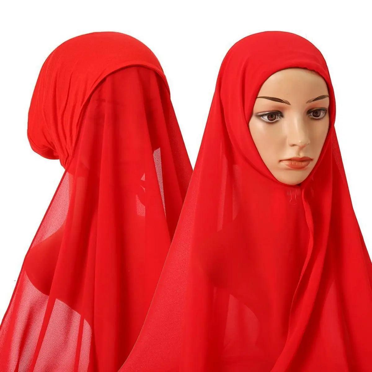 Chiffon Instant Hijab with Modal Undercap (MH004)