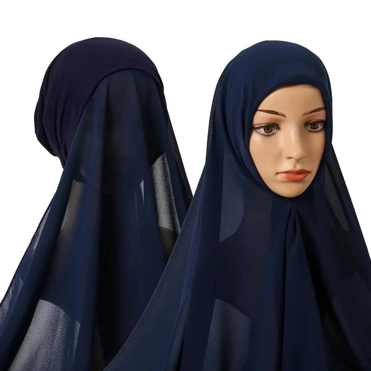 Chiffon Instant Hijab with Modal Undercap (MH004)