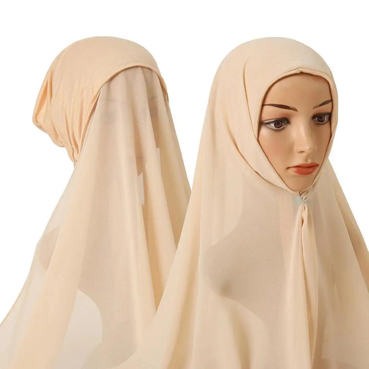 Chiffon Instant Hijab with Modal Undercap (MH004)