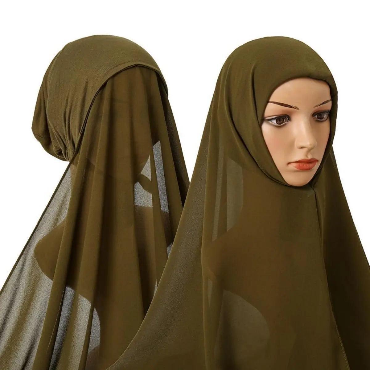 Chiffon Instant Hijab with Modal Undercap (MH004)