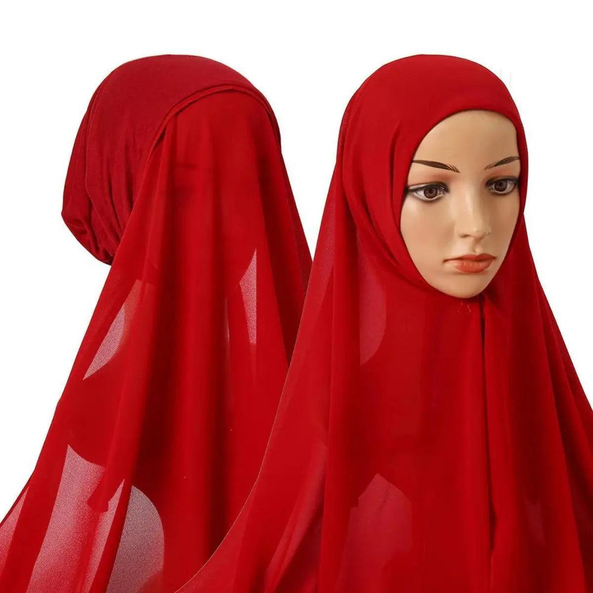 Chiffon Instant Hijab with Modal Undercap (MH004)