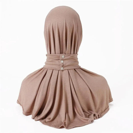 Jersey Instant Hijab Neck-covered Undercap (MH017)