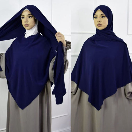 Fashion Single Layer Hijab Shawl With Scarf (MH082)