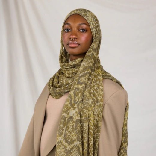 Painted Watercolor Modal Hijab in Bohemian Style (MH141)