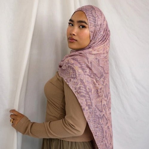 Painted Watercolor Modal Hijab in Bohemian Style (MH141)