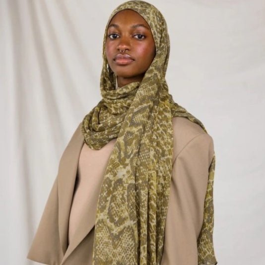 Painted Watercolor Modal Hijab in Bohemian Style (MH141)