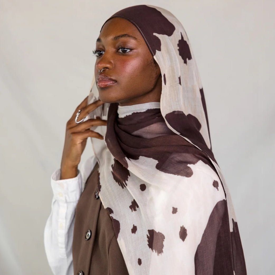 Painted Watercolor Modal Hijab in Bohemian Style (MH141)
