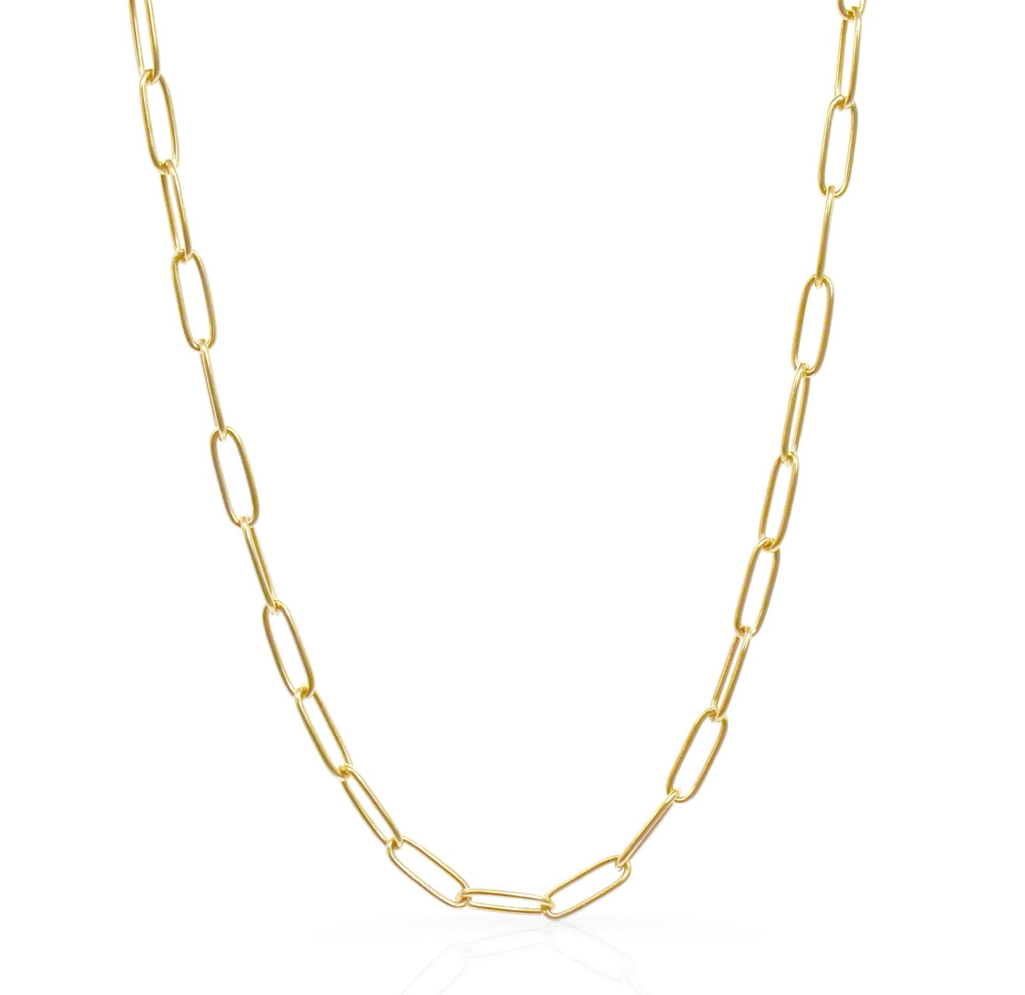 RICKY GOLD PAPERCLIP CHAIN NECKLACE