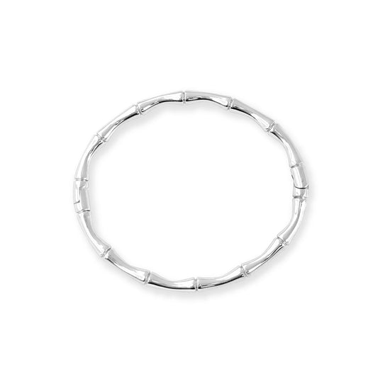 HALLIE SILVER BAMBOO CUFF BRACELET