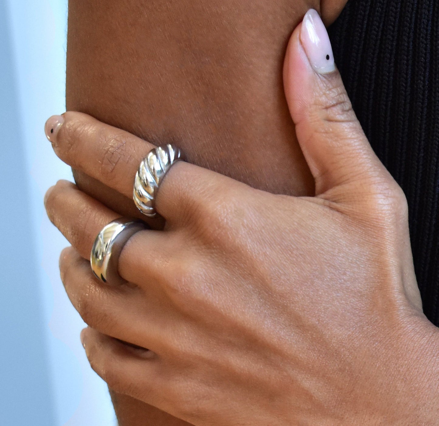 MARGAUX SILVER CROISSANT RING